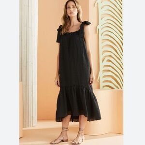 Marie Oliver Maya Midi Dress Black Size Medium